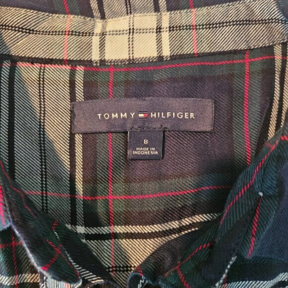 Tommy Hilfiger Front Shirt Tunic Plaid - Picture 10 of 12